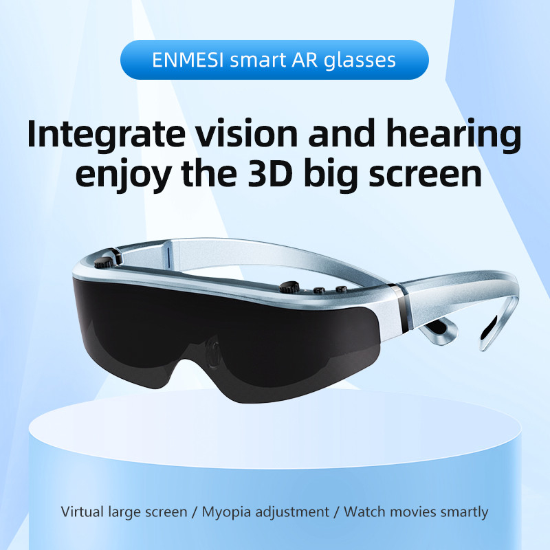 Óculos inteligentes USB-C AR com 1800 Nits Grande FOV 43 ° 1080P 60Hz OLED Head Mounted Display