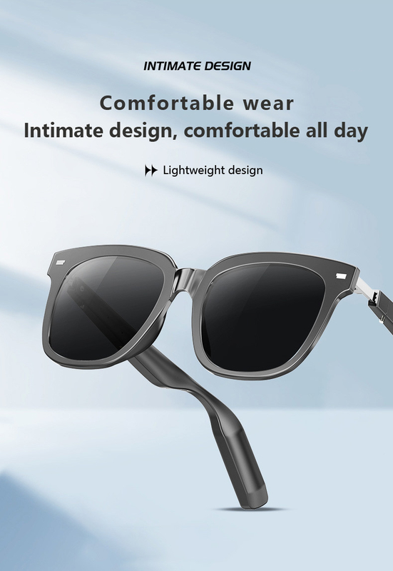 Bluetooth 5.3 Ultralight Smart Glasses 220mAh Bateria Capacidade Escute Música 17g Peso