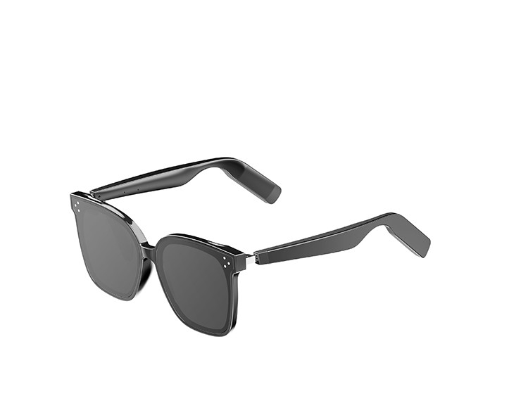 BT 5.3 Óculos de sol inteligentes Bluetooth para ouvir música 110 mAh * 2 8-10 horas Preto