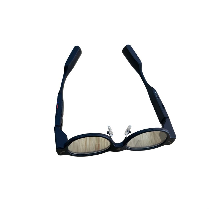 Óculos inteligentes AR que oferecem métodos de interação de voz com exibição de cores do quadro de guia de ondas