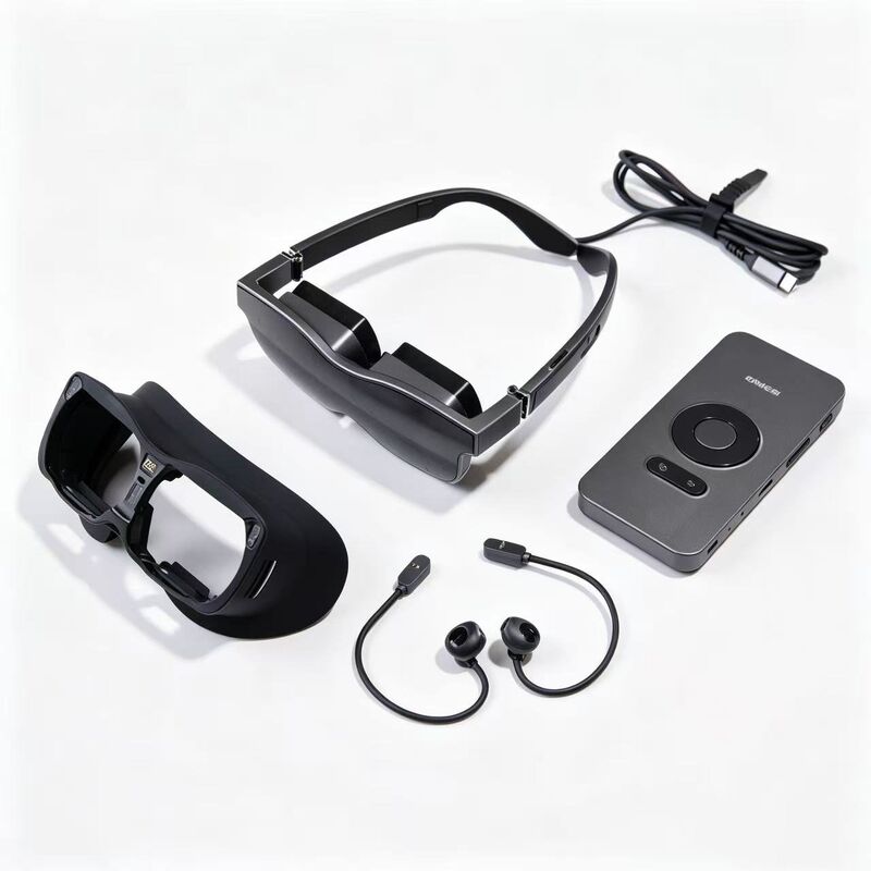 Óculos inteligentes VR ENMESI V60 com resolução 70° FOV 1080P e conectividade USB-C para aplicações AR e VR